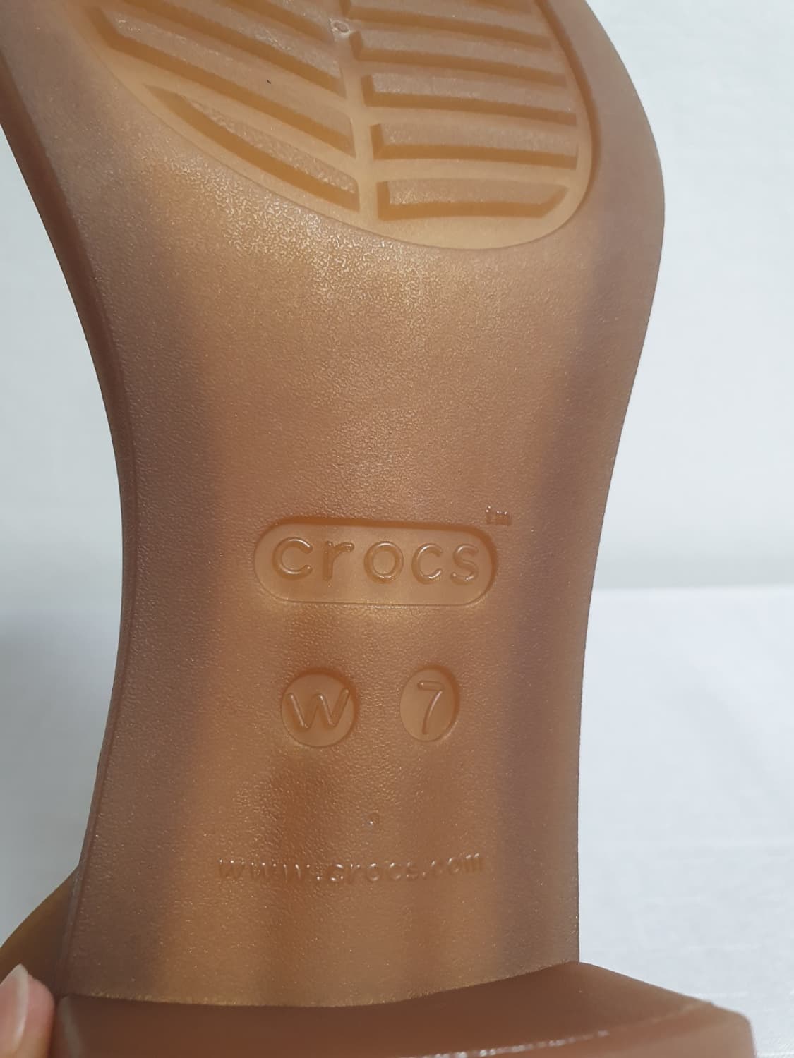 택포가 240mm 크록스 샌들 이자벨라 블록힐 청키힐 브론즈골드 상품이미지9