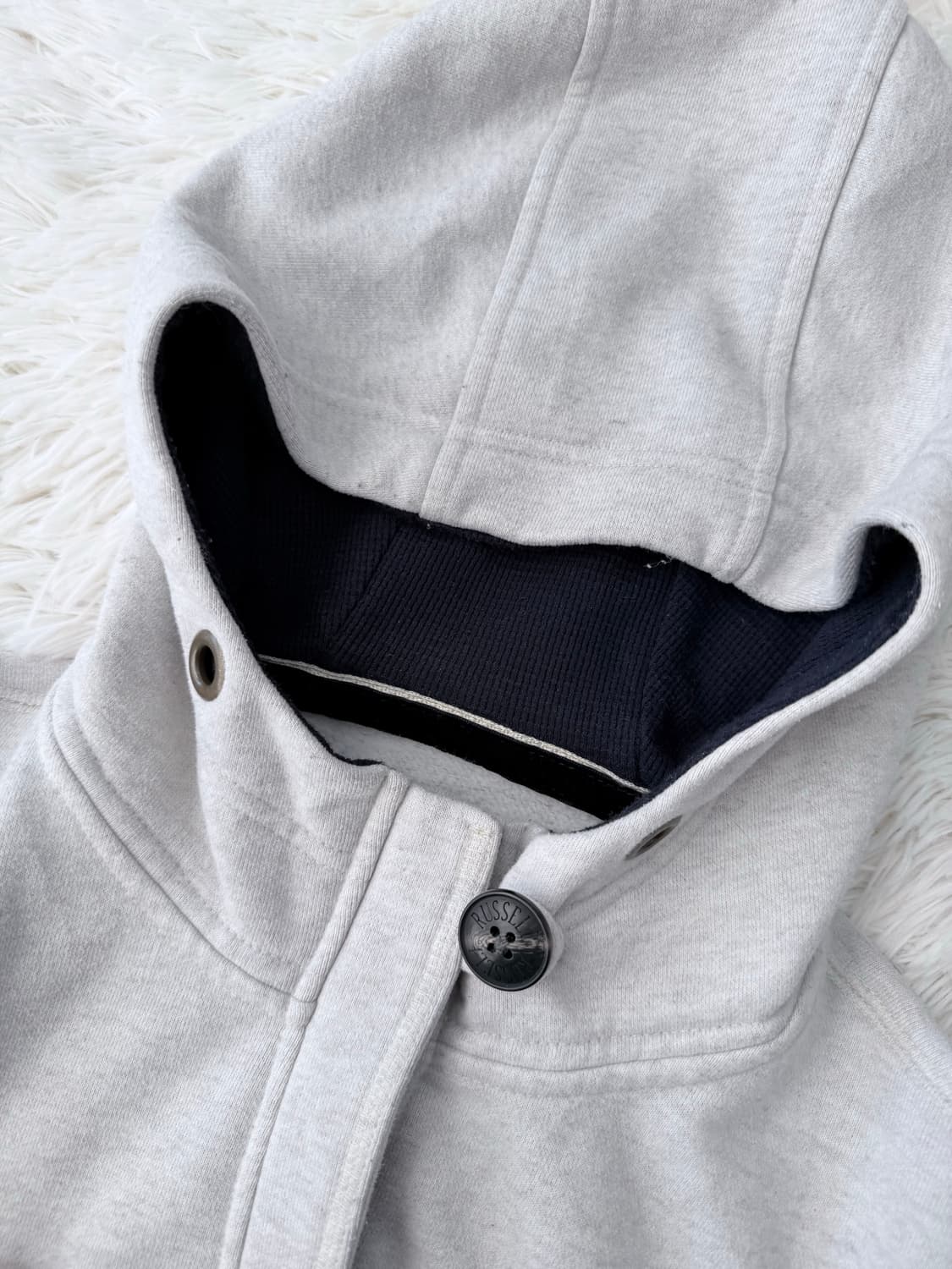 Y2K 멜란지 RLA 로고 후드 집업 상품이미지5