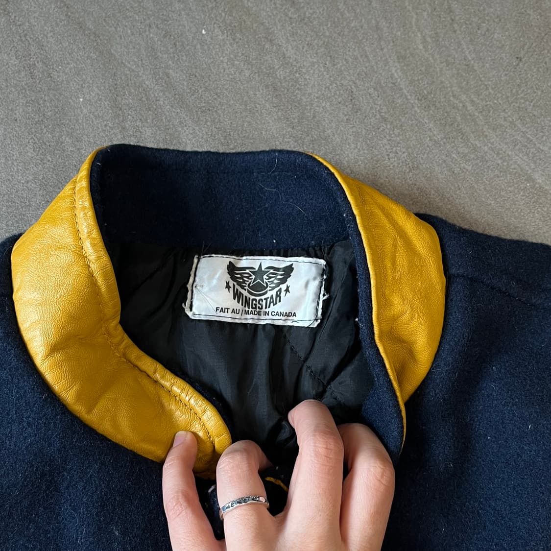 빈티지 윙스타 캐나다 제조 레더 바시티 자켓 상품이미지6