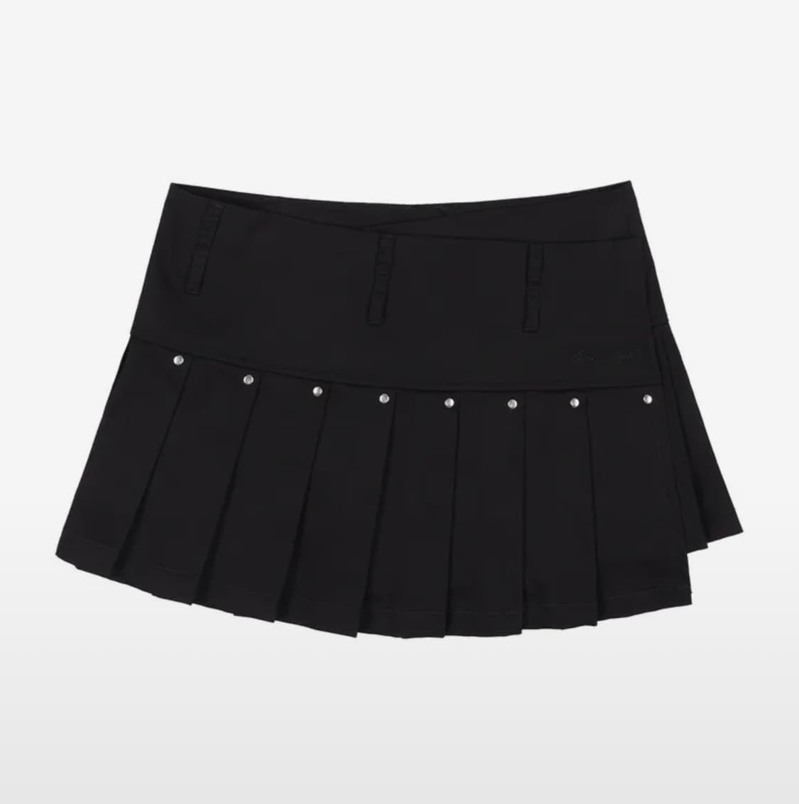 팬시클럽 플리츠 레이어드 랩 스커트 상품이미지2