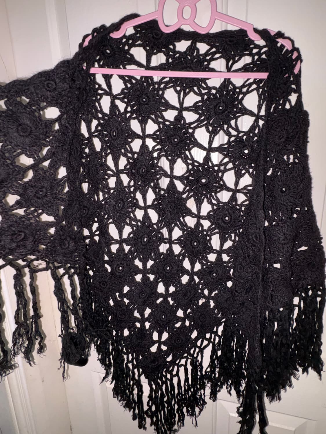 빈티지 블랙 니트 숄 그런지 모리걸 상품이미지3