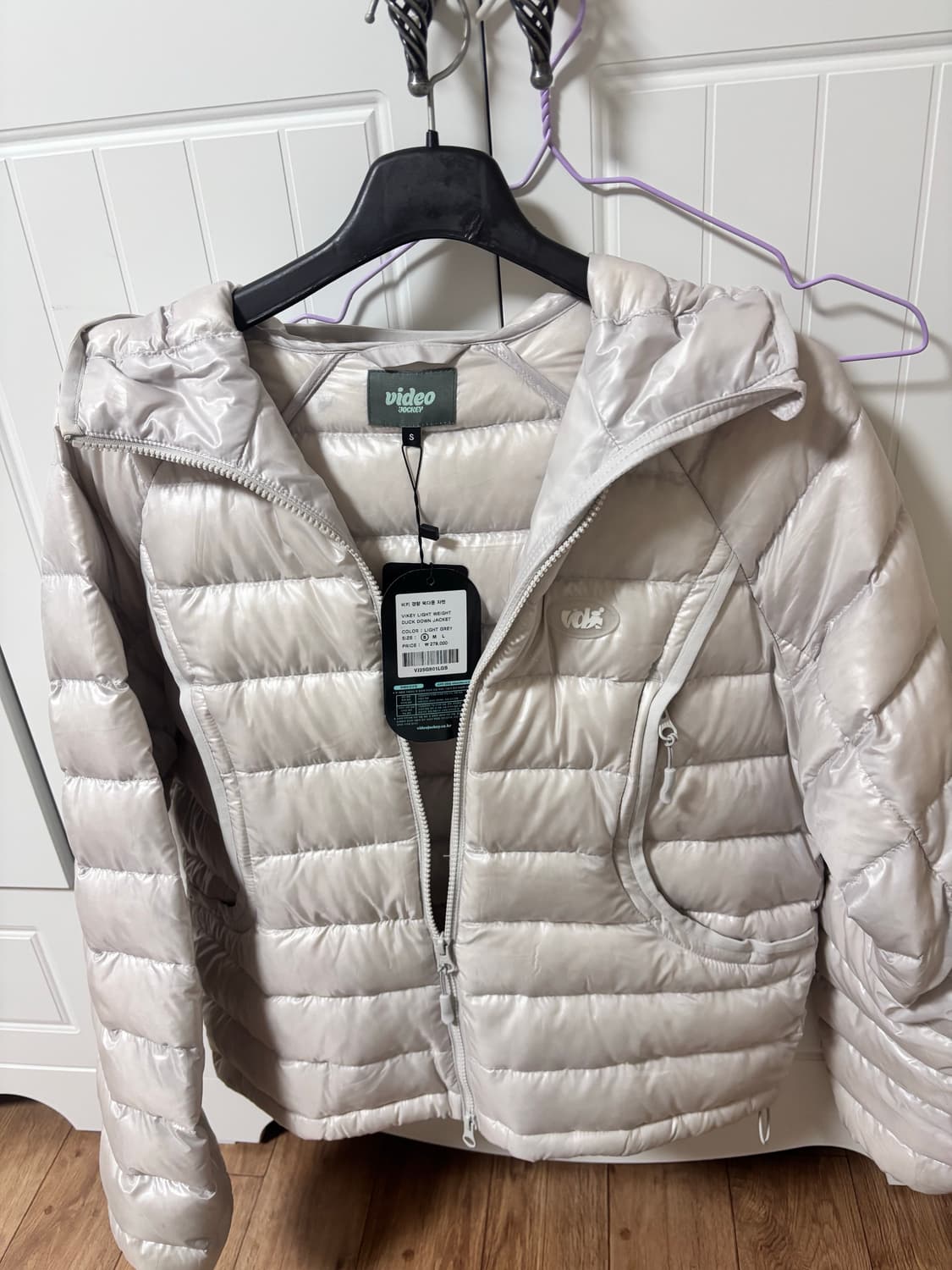 비디오자키 비키 경량 덕다운 자켓 라이트 그레이 S 상품이미지1