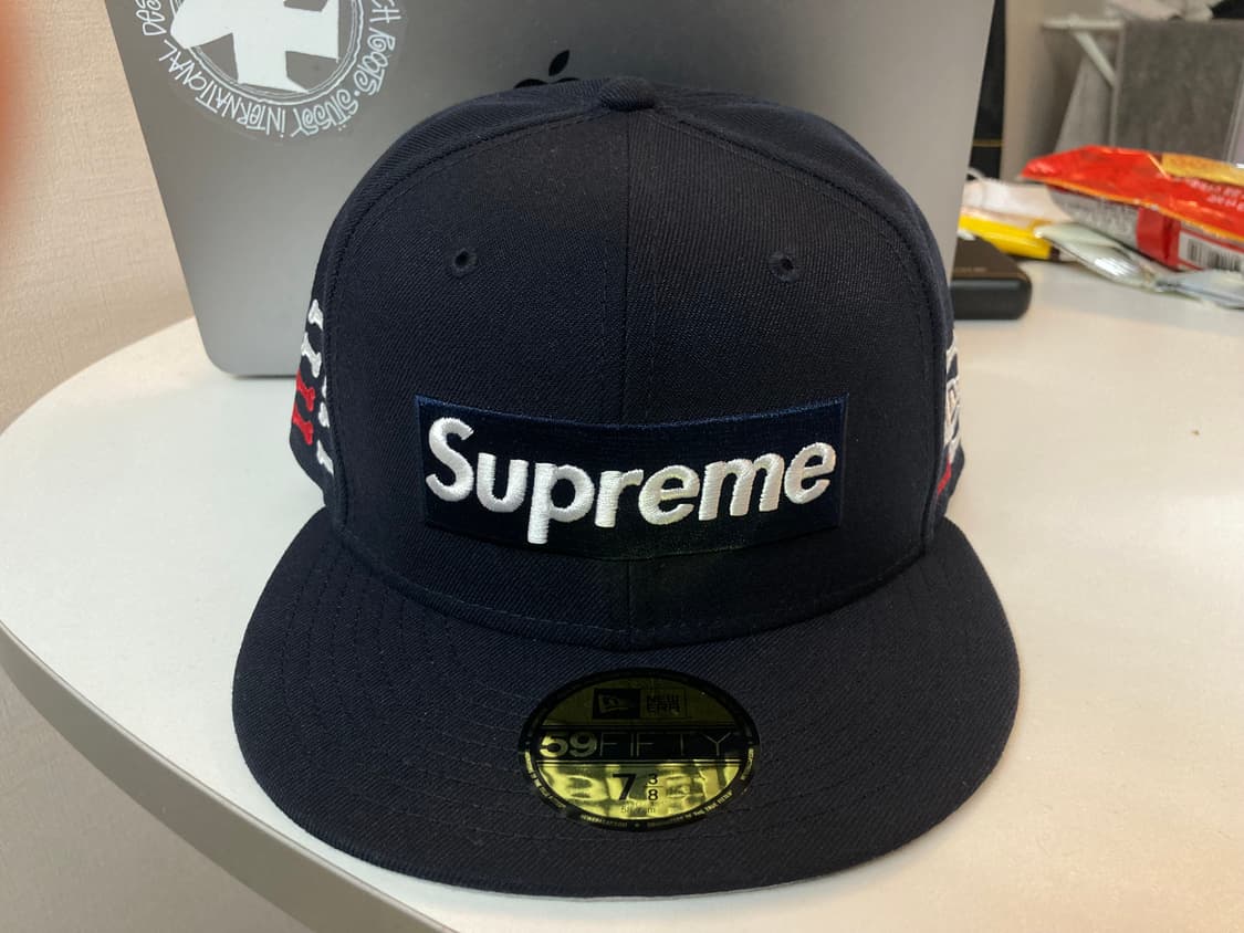 슈프림 본즈 박스로고 뉴에라 네이비 상품이미지2