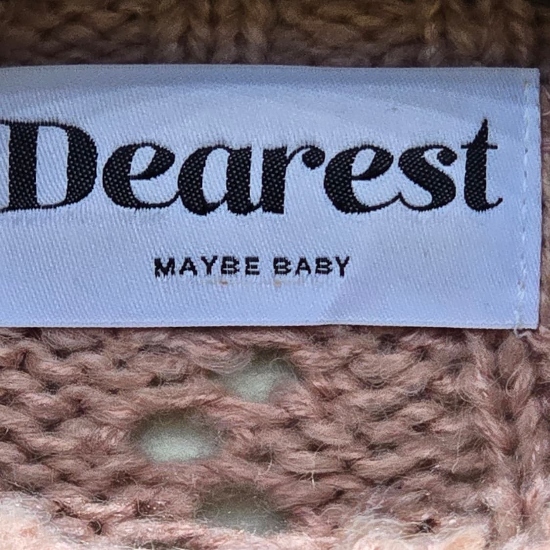 Dearest 꽈배기 니트 가디건 핑크 상품이미지2