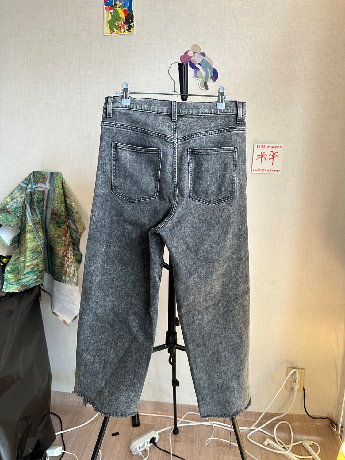 Uniqlo 흑청 크롭진 26 상품이미지6