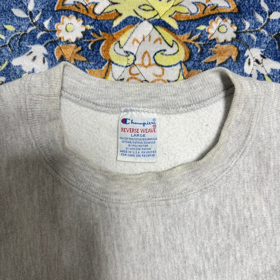 빈티지 8-90s 챔피온 리버스위브 그레이 스웻셔츠 상품이미지3