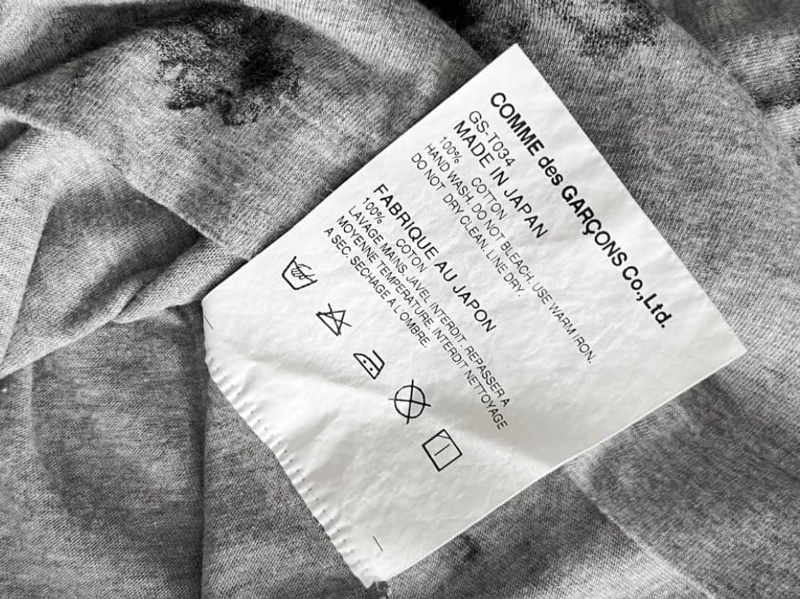 M)COMME des GARÇONS 페인트 가공 무라조메 반팔 티셔츠 상품이미지5