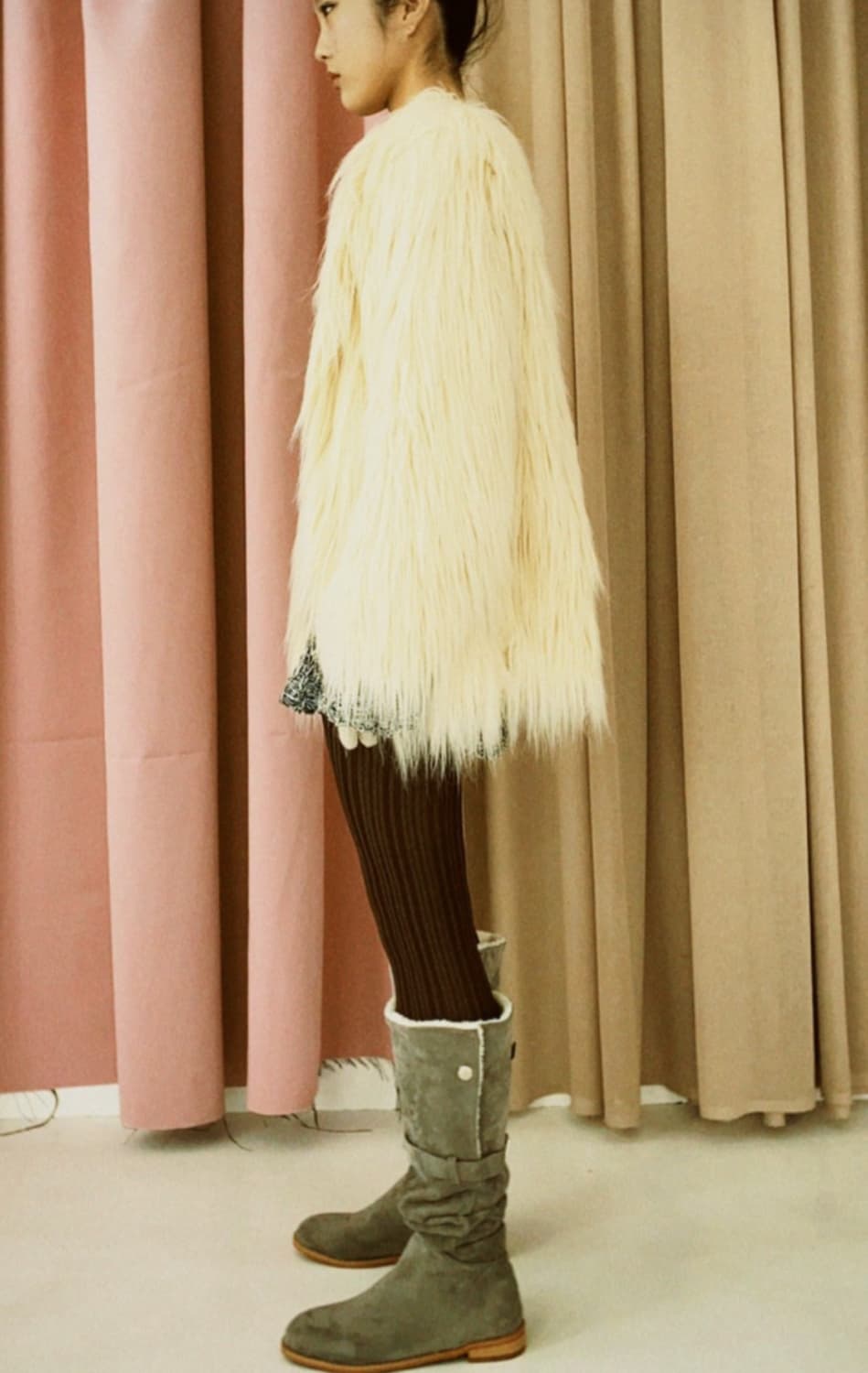 샵 페어리 아이보리 베이지 퍼자켓 새상품 faerie 상품이미지3