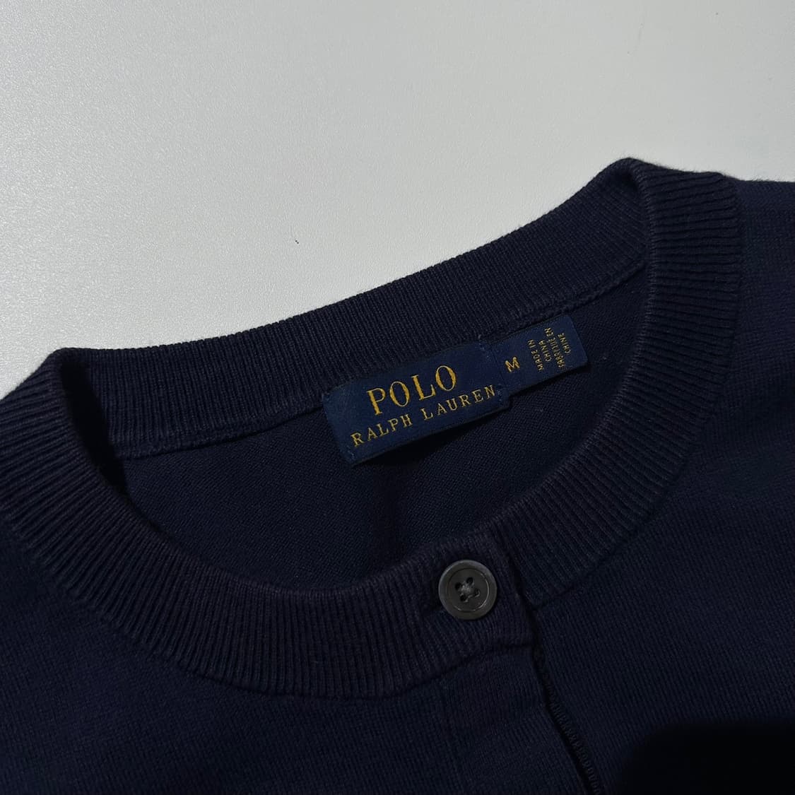 폴로 랄프로렌 라운드넥 니트 가디건 네이비 상품이미지4