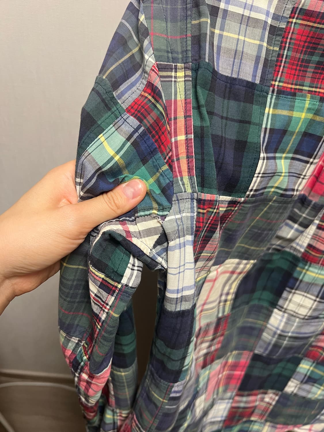 폴로 마드라스 패치워크 셔츠 상품이미지3