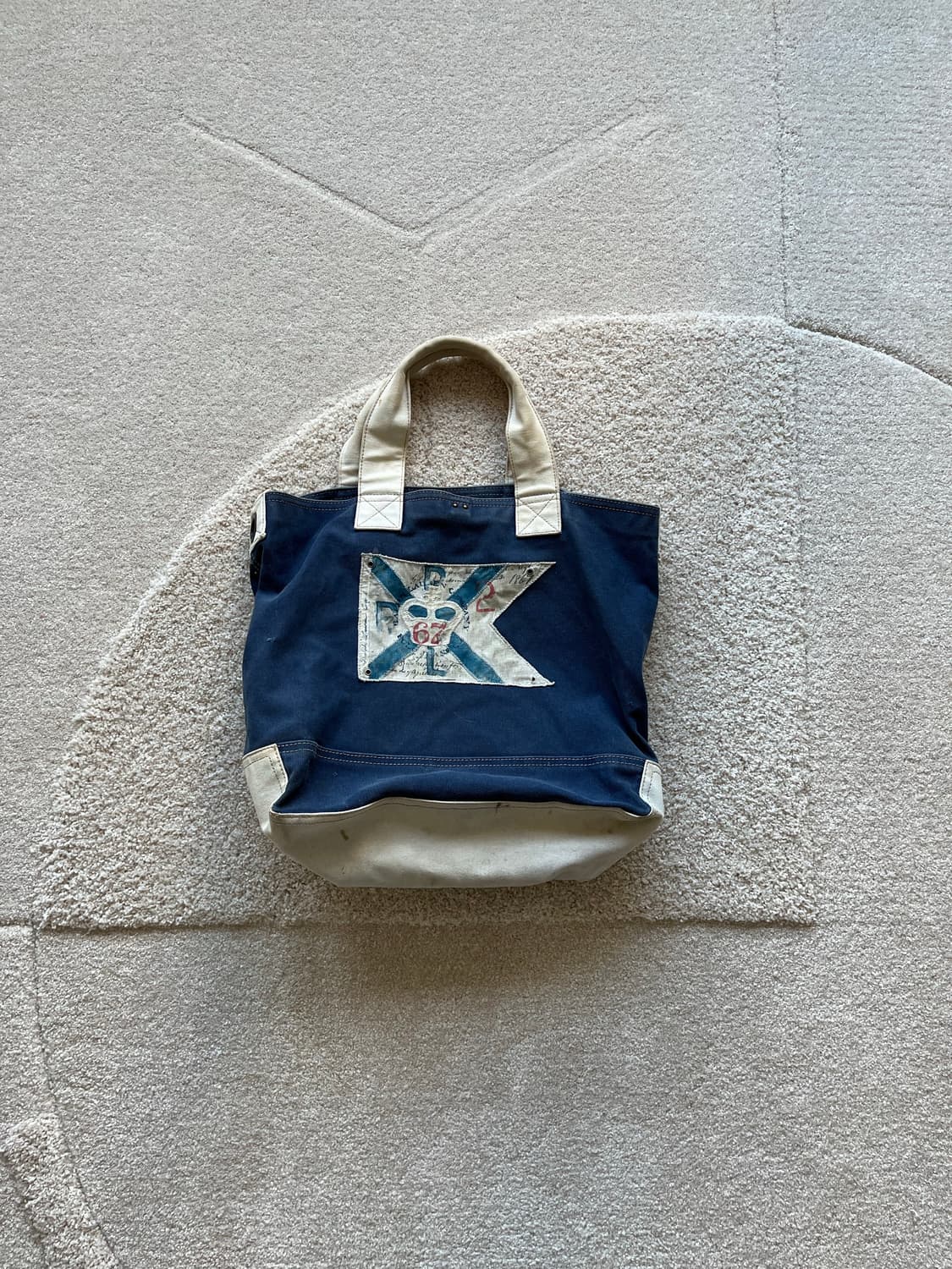 폴로 랄프로렌 캔버스 패치워크 토트/크로스백 상품이미지2