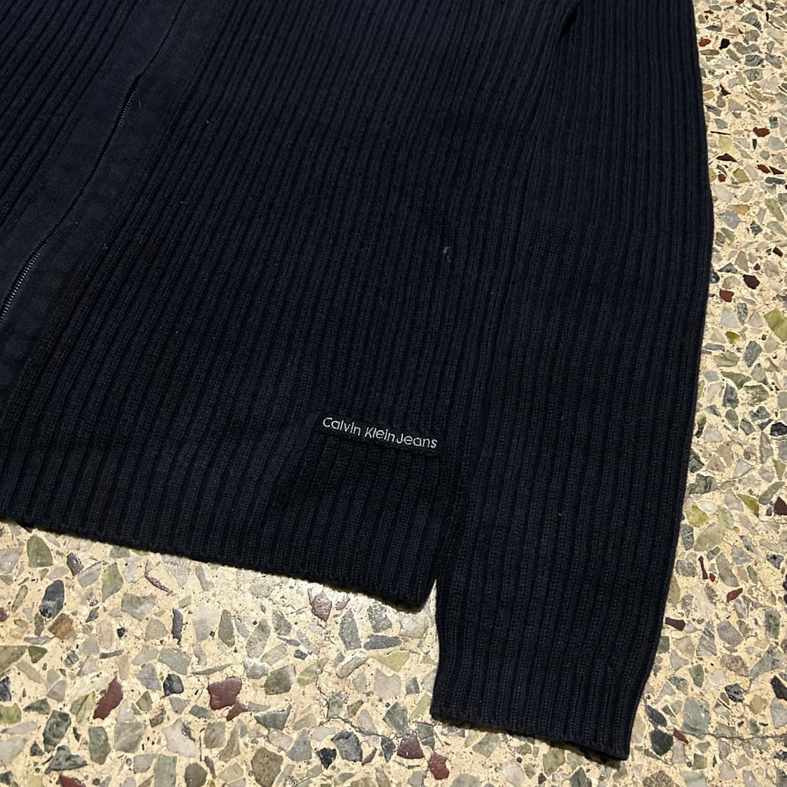 켈빈 클라인 (Calvin  Klein) 네이비 집업 니트 상품이미지3