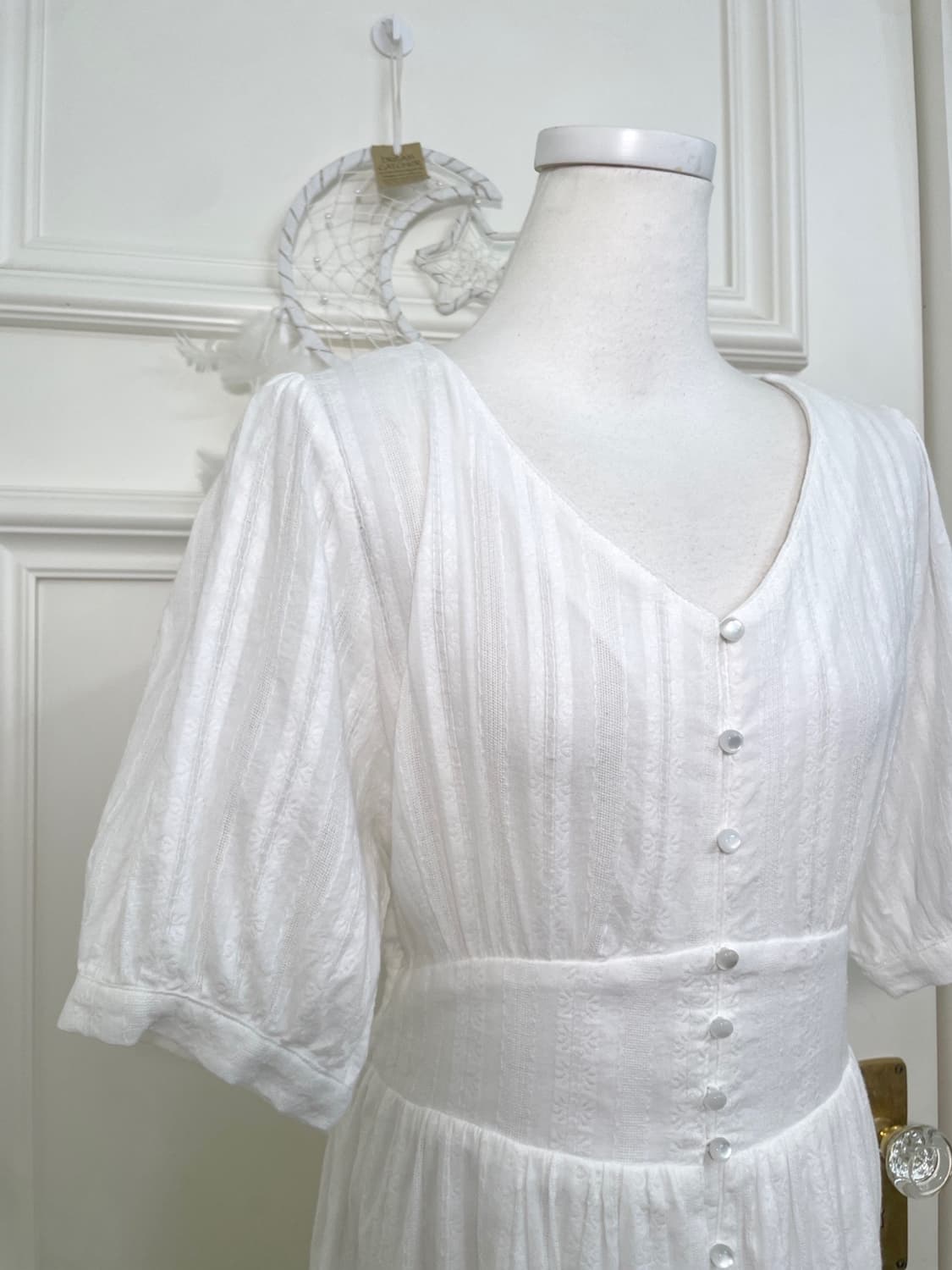 white puff sleeve princess cotton long o 상품이미지6