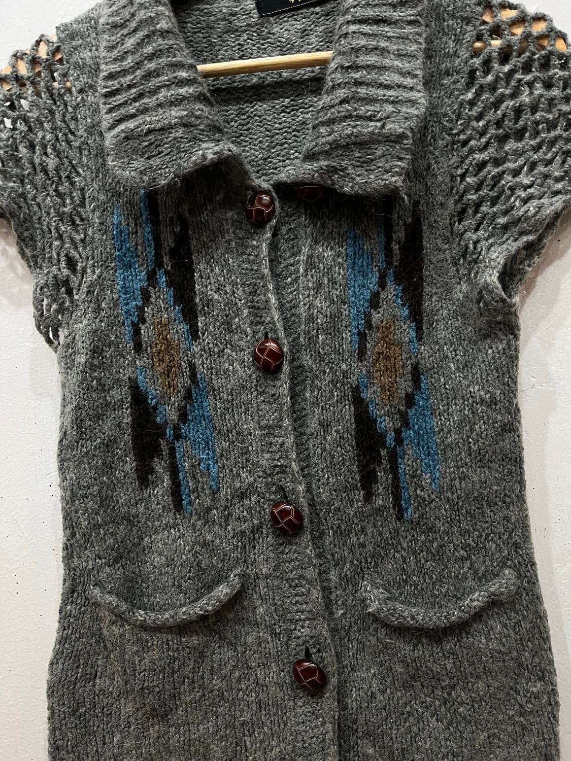 JPN 네이티브 나바호 패턴 니트 베스트 우먼즈 상품이미지2