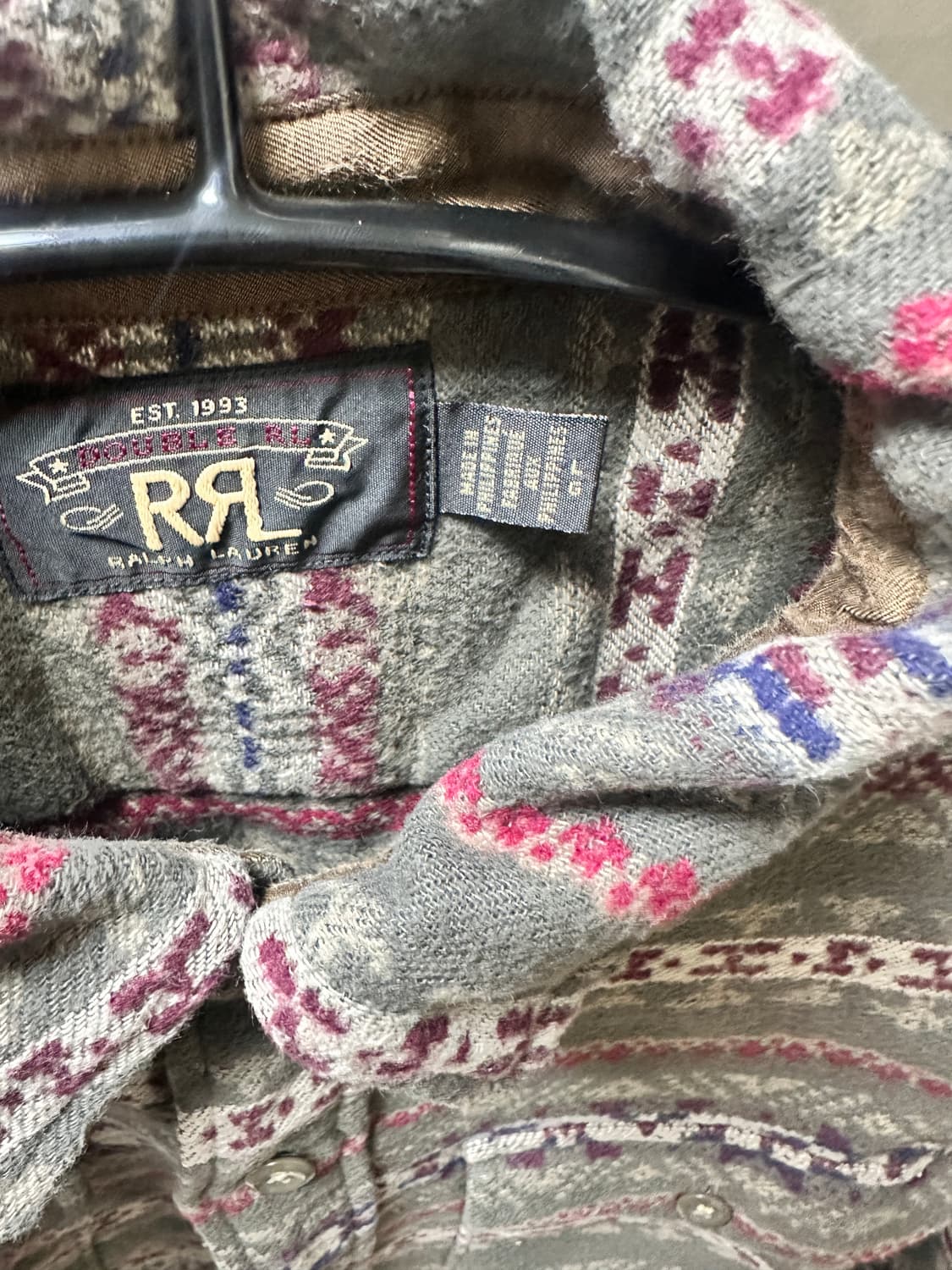 RRL자카드 오버셔츠 L 상품이미지3