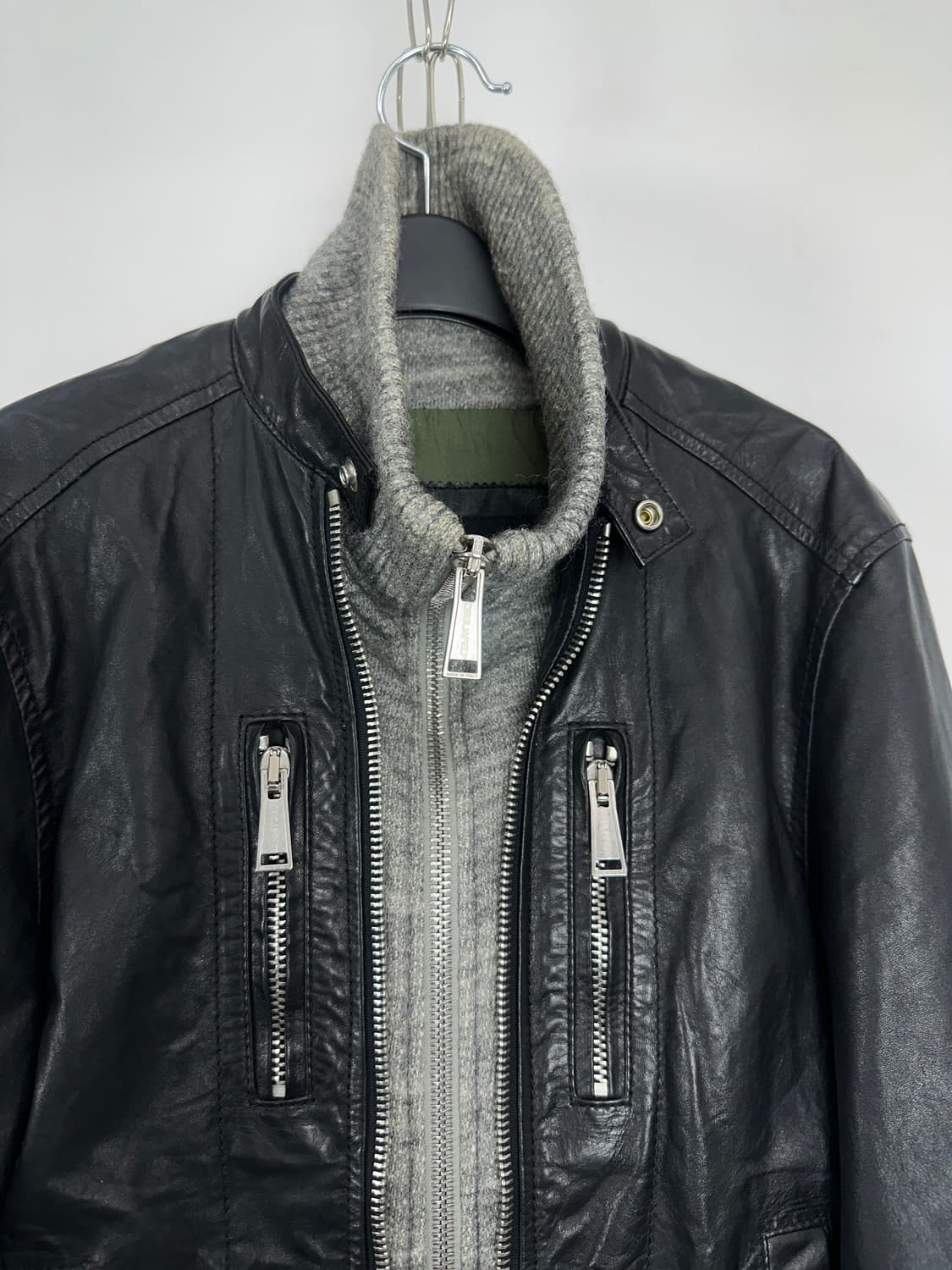 DSQUARED2 Hybrid Knit-Trim Calf Leather  상품이미지6