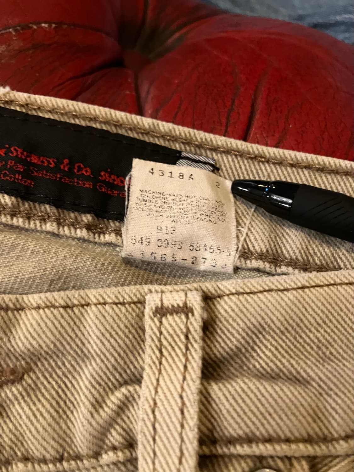 90s USA 빈티지 리바이스 실버탭 루즈핏 데님 팬츠 상품이미지10