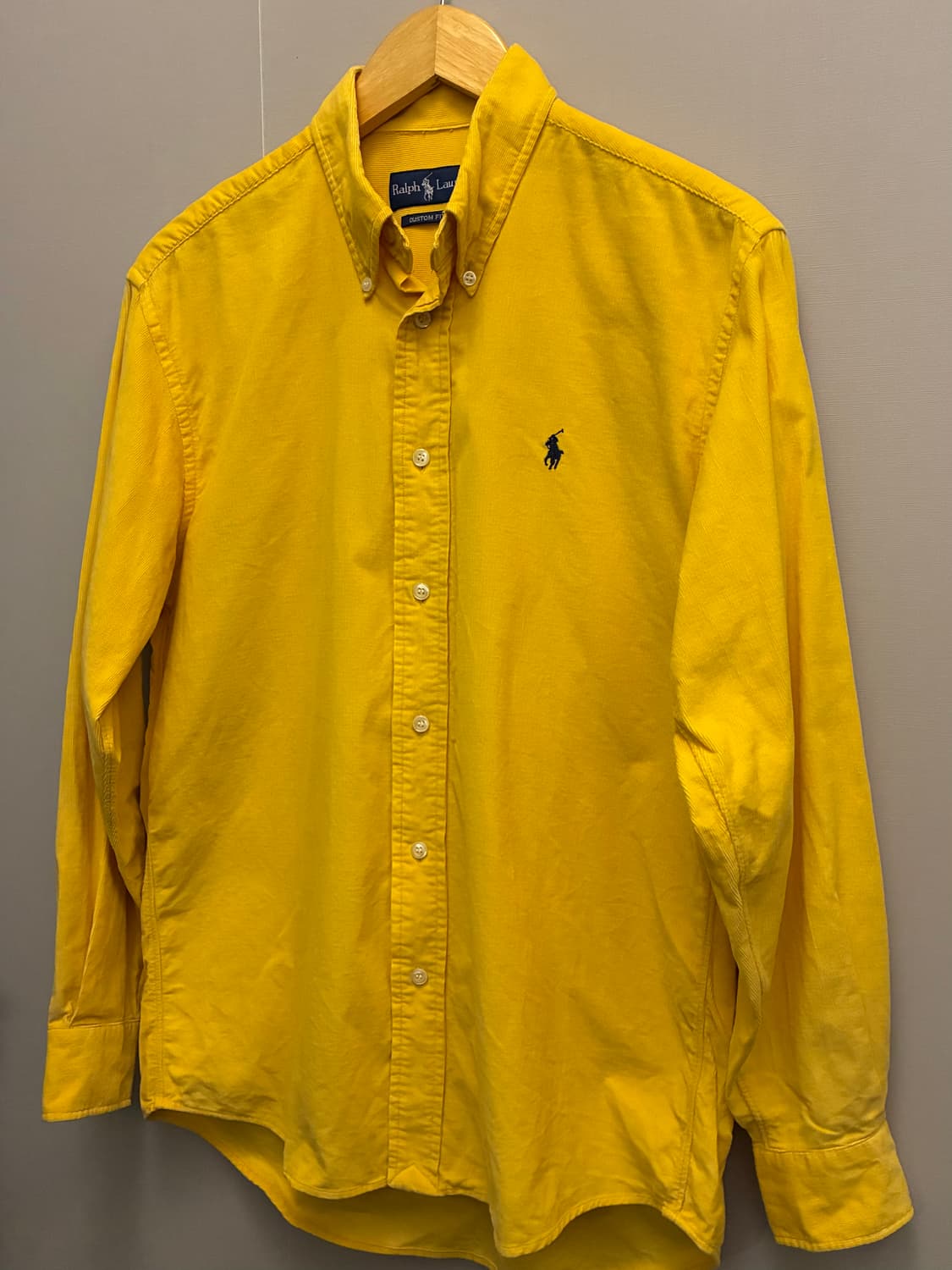 (M~L)00s 폴로랄프로렌 코튼 버튼다운 코듀로이 셔츠 옐로우 상품이미지2