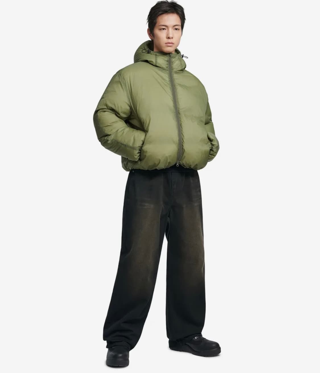 노매뉴얼 SHEER DOWN JACKET - KHAKI 상품이미지1