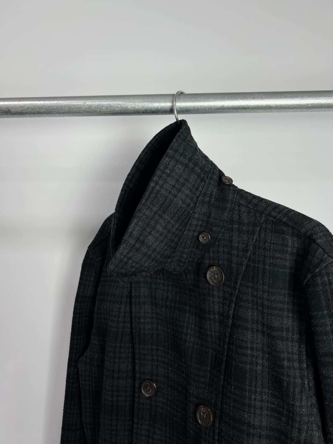 MANHATTAN TRANSFER 울 혼방 체크 더블 자켓 상품이미지9