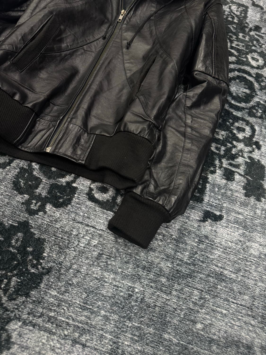 90s Mf clothing cow skin hood jacket 상품이미지5