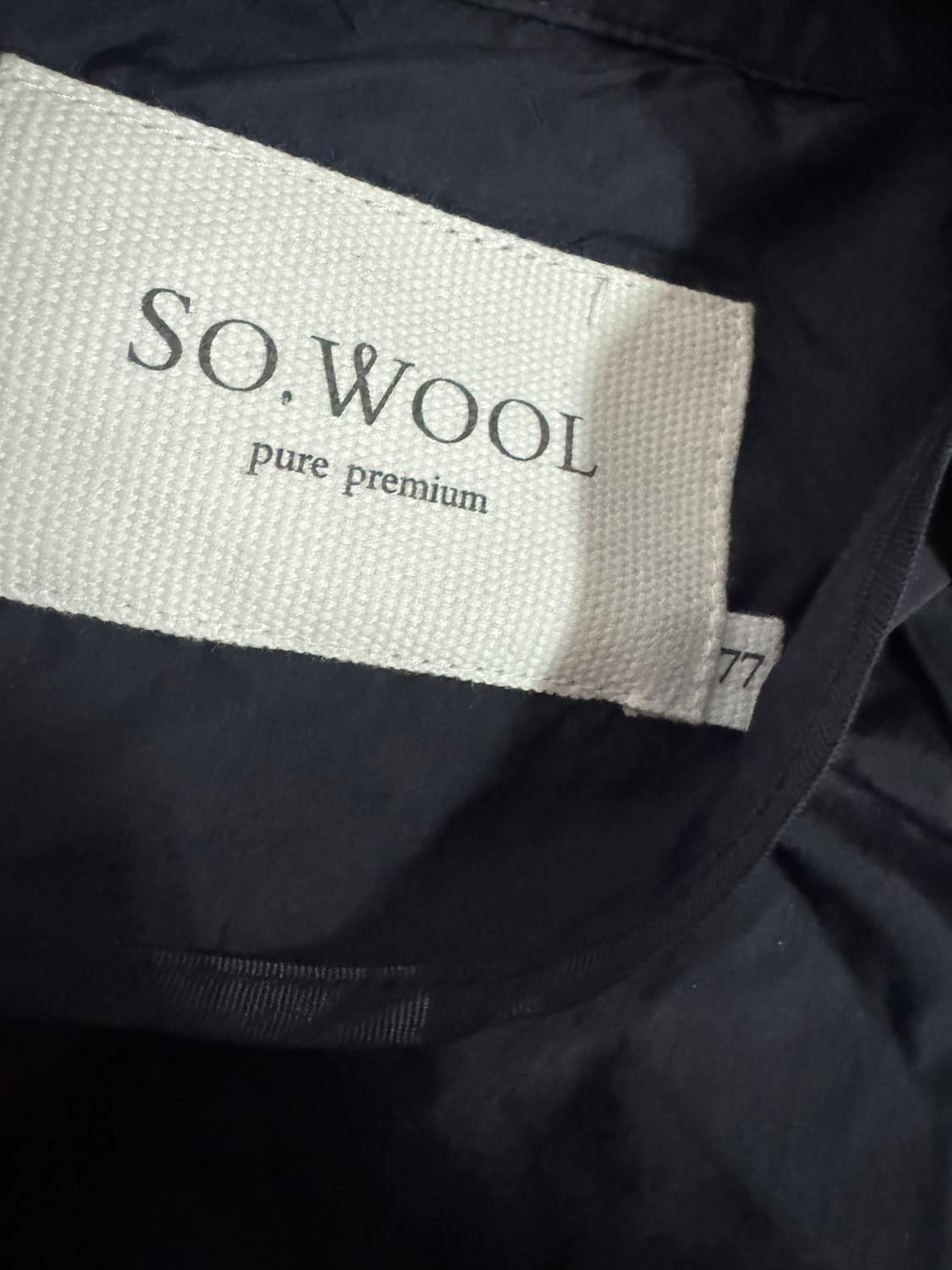 여성 쏘울 sowool 미들 셔링 바람막이 롱 집업 코트 77 네이비 상품이미지3