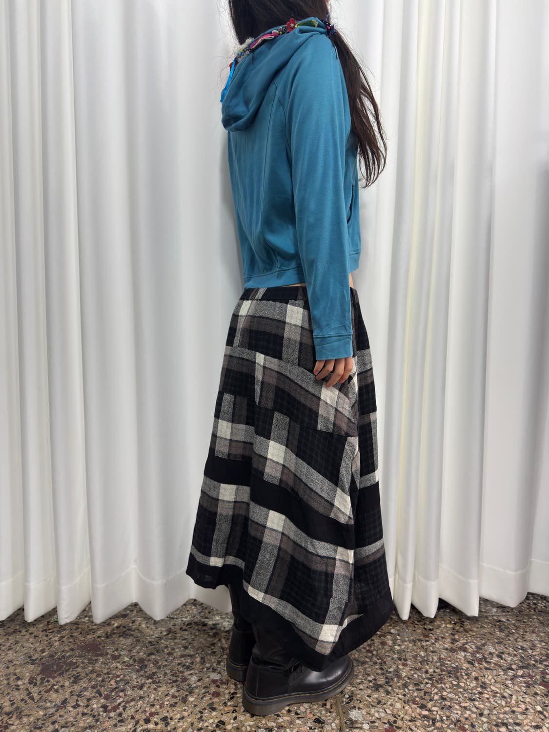 puff check skirt 상품이미지5