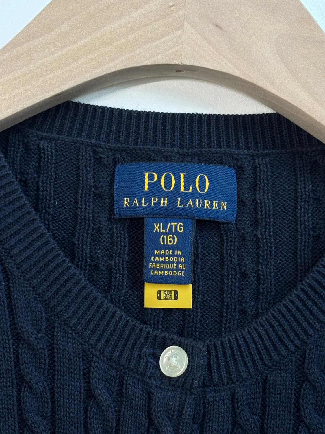 Polo 폴로 랄프로렌 QR라벨 걸즈 케이블 가디건 상품이미지7