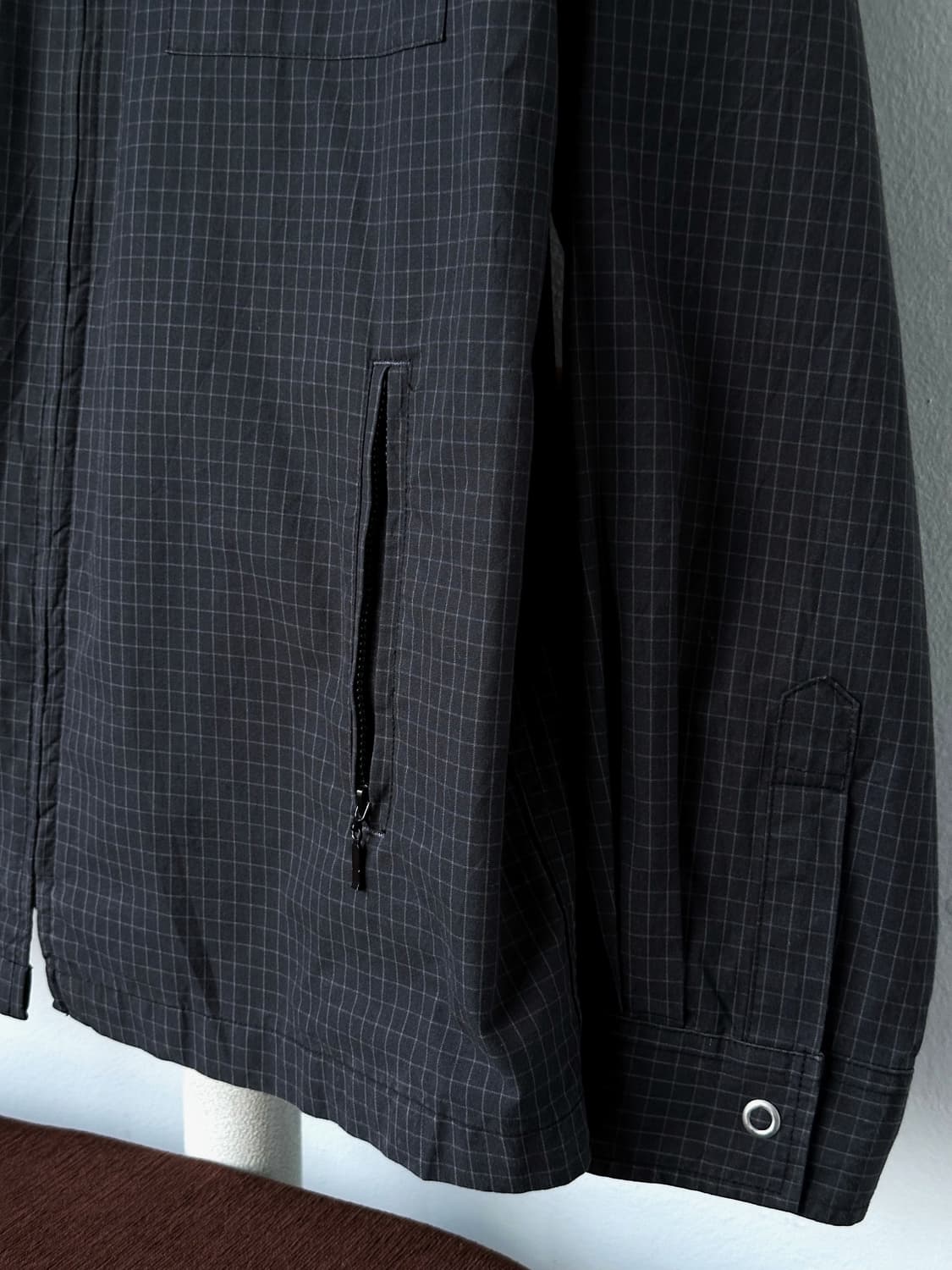 Washed cotton graph design zip jacket 상품이미지4