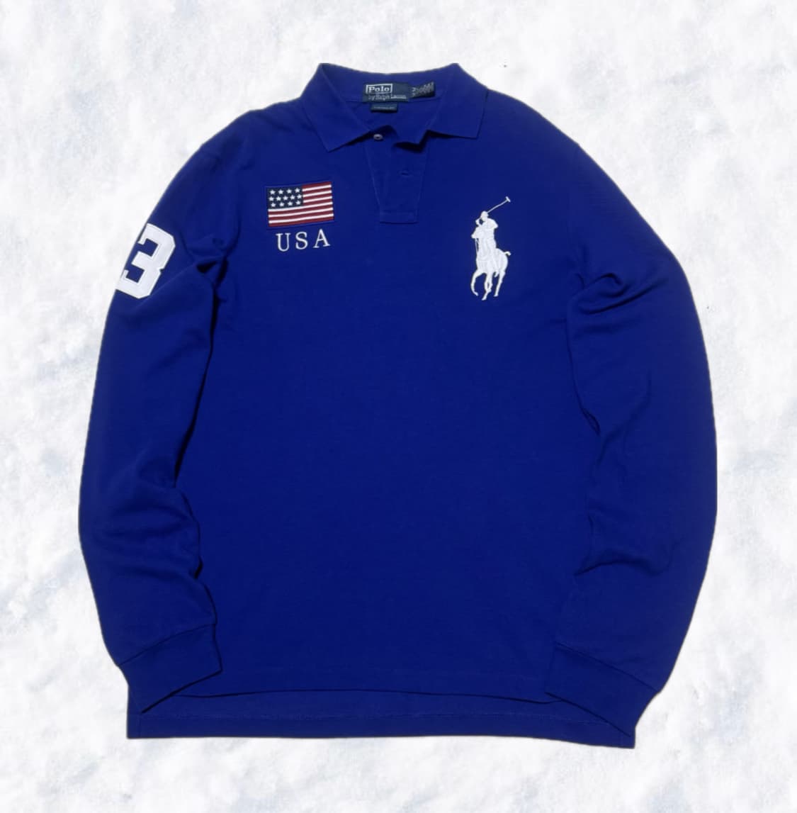폴로 랄프로렌 USA 성조기 블루 긴팔 상품이미지1