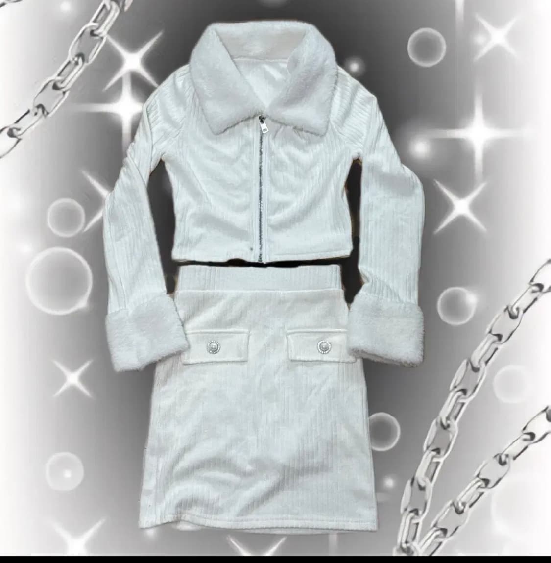 퍼 집업 투피스 딱붙핏 셋업 상품이미지2