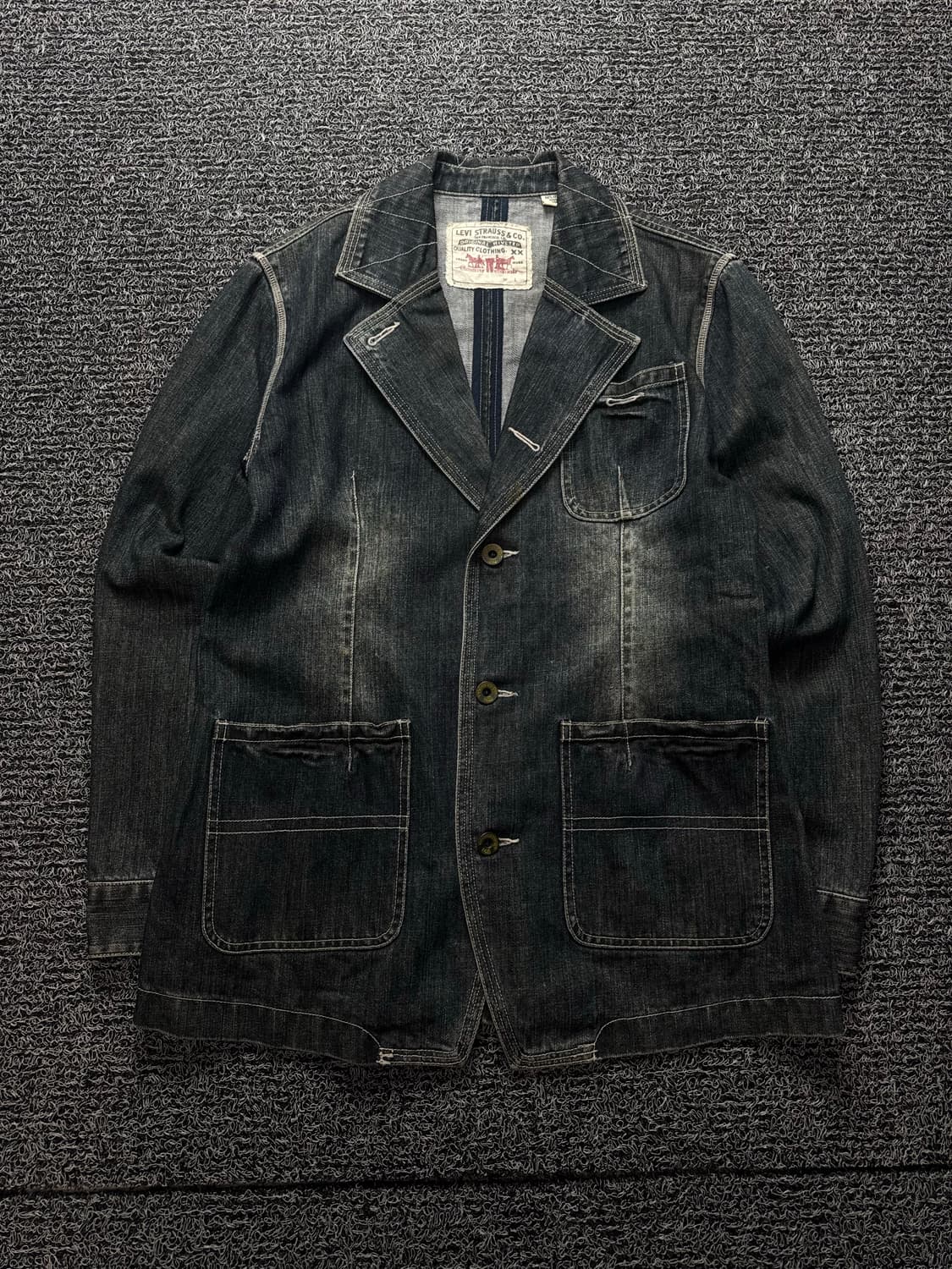 리바이스 클래식 워싱 데님 커버올 블레이저 자켓 1397 상품이미지1