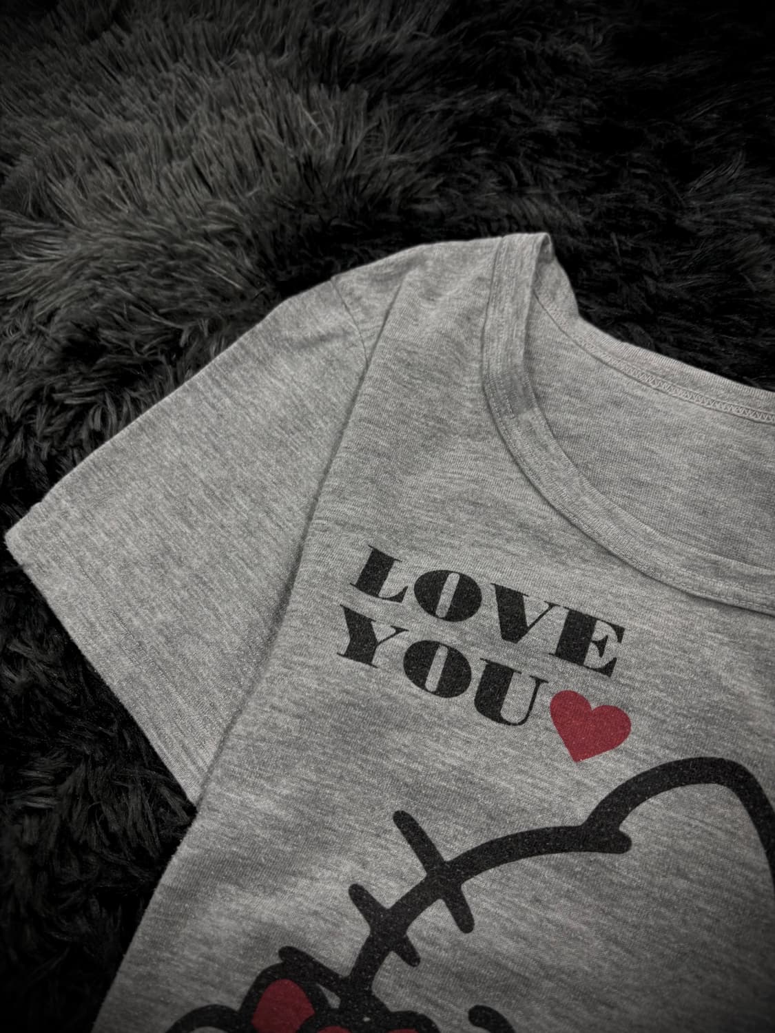 헬로키티 프린팅 그레이 반팔 티셔츠 상품이미지4