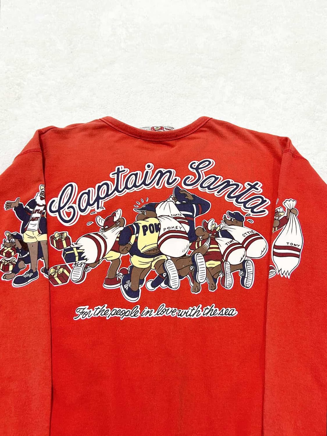 캡틴산타 프린팅 오렌지 맨투맨 상품이미지7