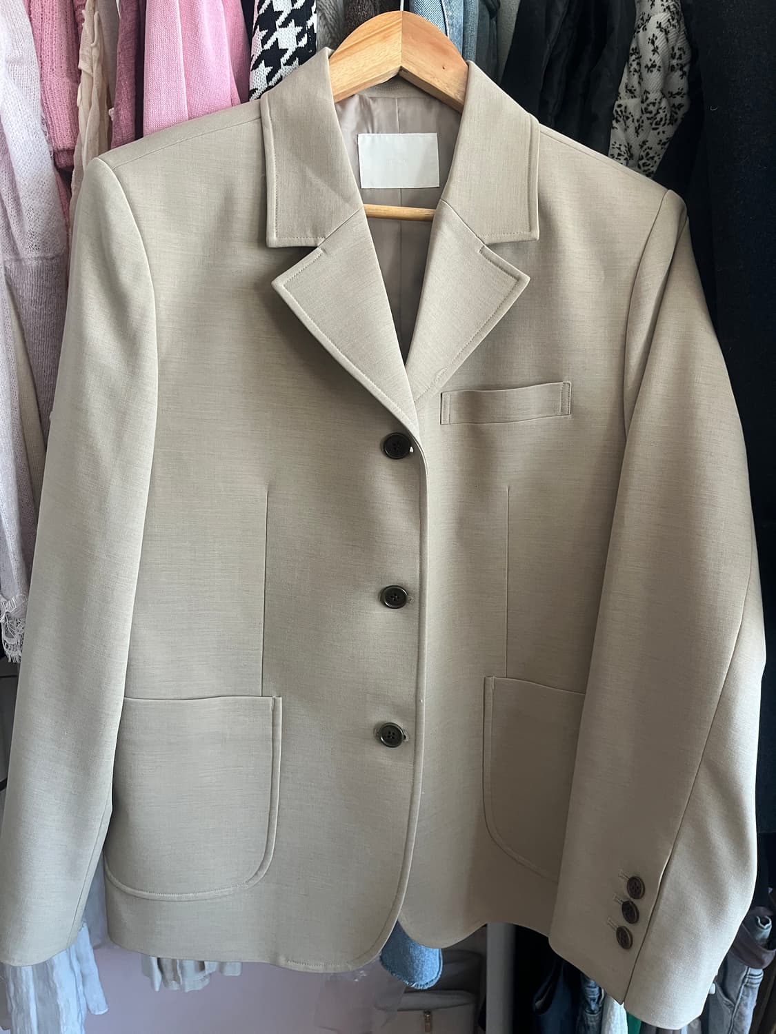 OUR 베이지 기본 자켓 테일러 상품이미지1