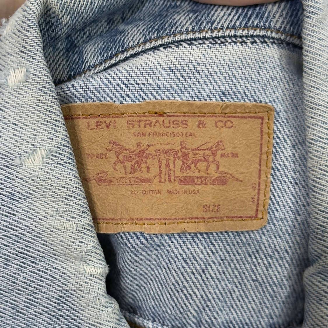 80s 리바이스 데님 자켓 USA 상품이미지5