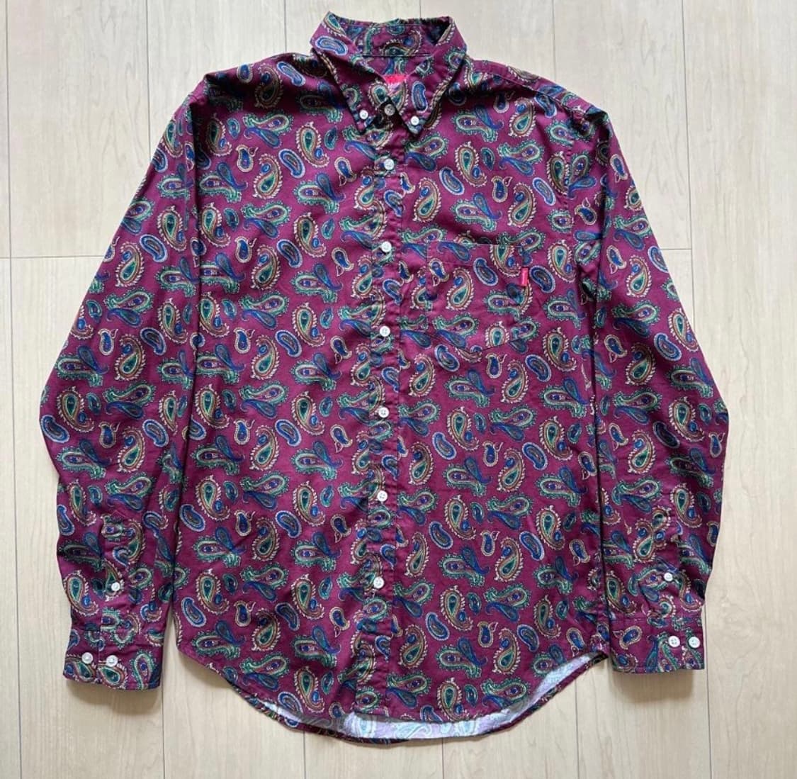슈프림 페이즐리 셔츠 버건디 M 상품이미지2