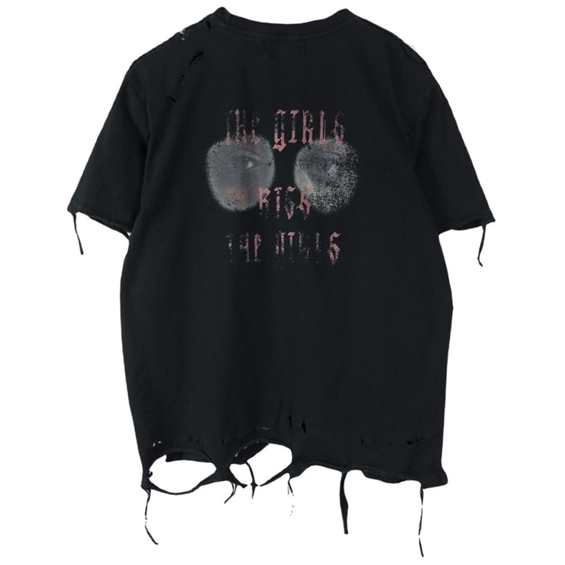 [선데이오프클럽] 붑스 프린트 핸드 디스트레스드 반팔 티셔츠 M20280 상품이미지3