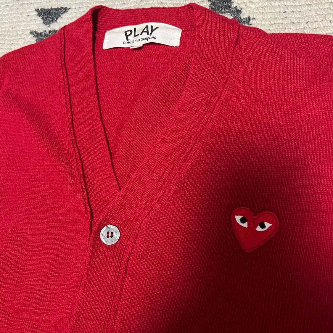 WMS 꼼데가르송 싱글 레드와펜 가디건 상품이미지3