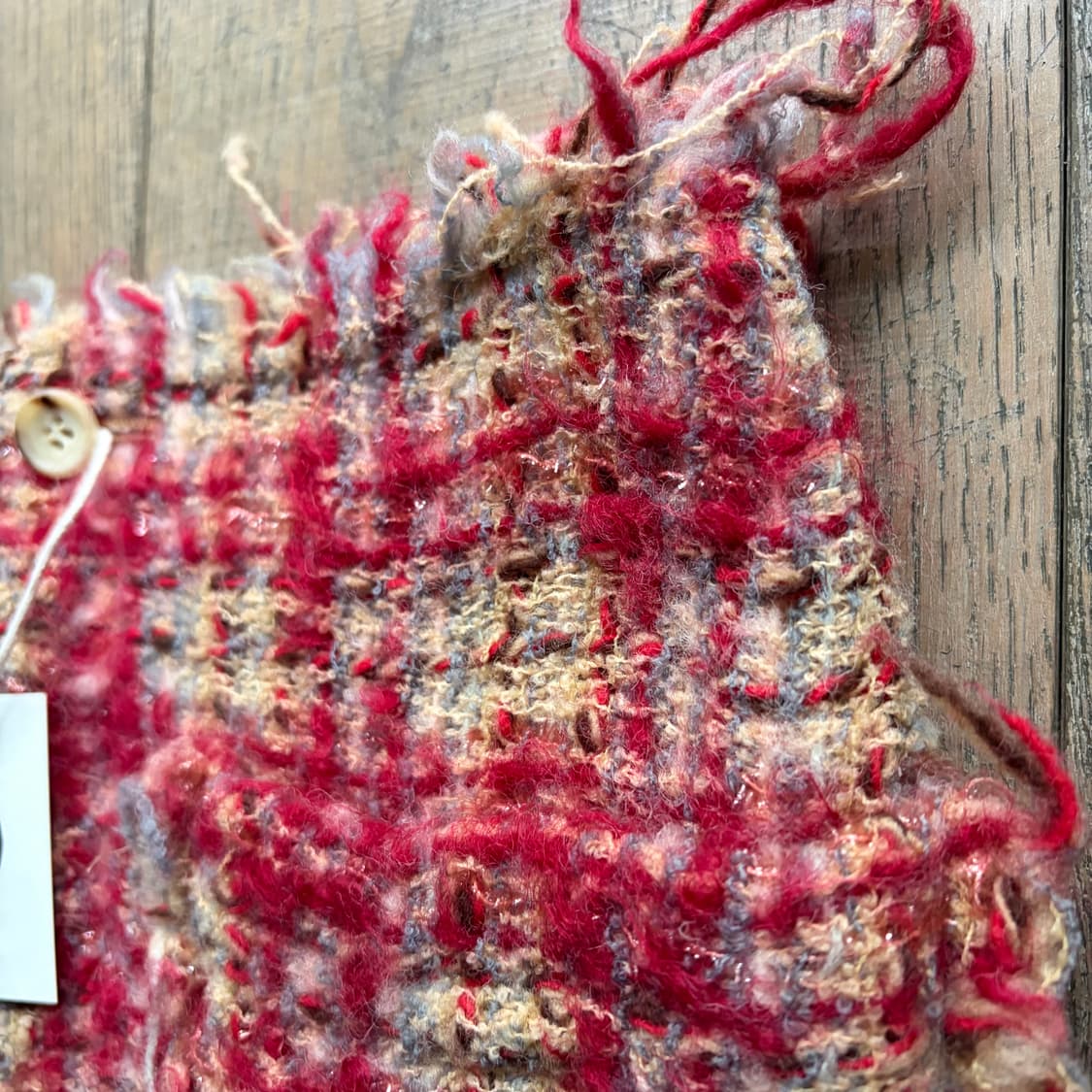 Distressed Detail Tweed Skirt 상품이미지5