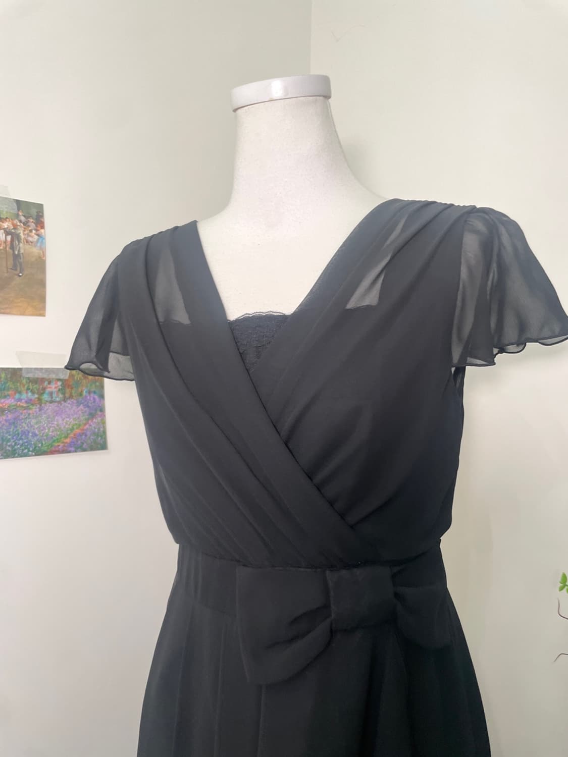 black draping waist bow beautiful opc 상품이미지7
