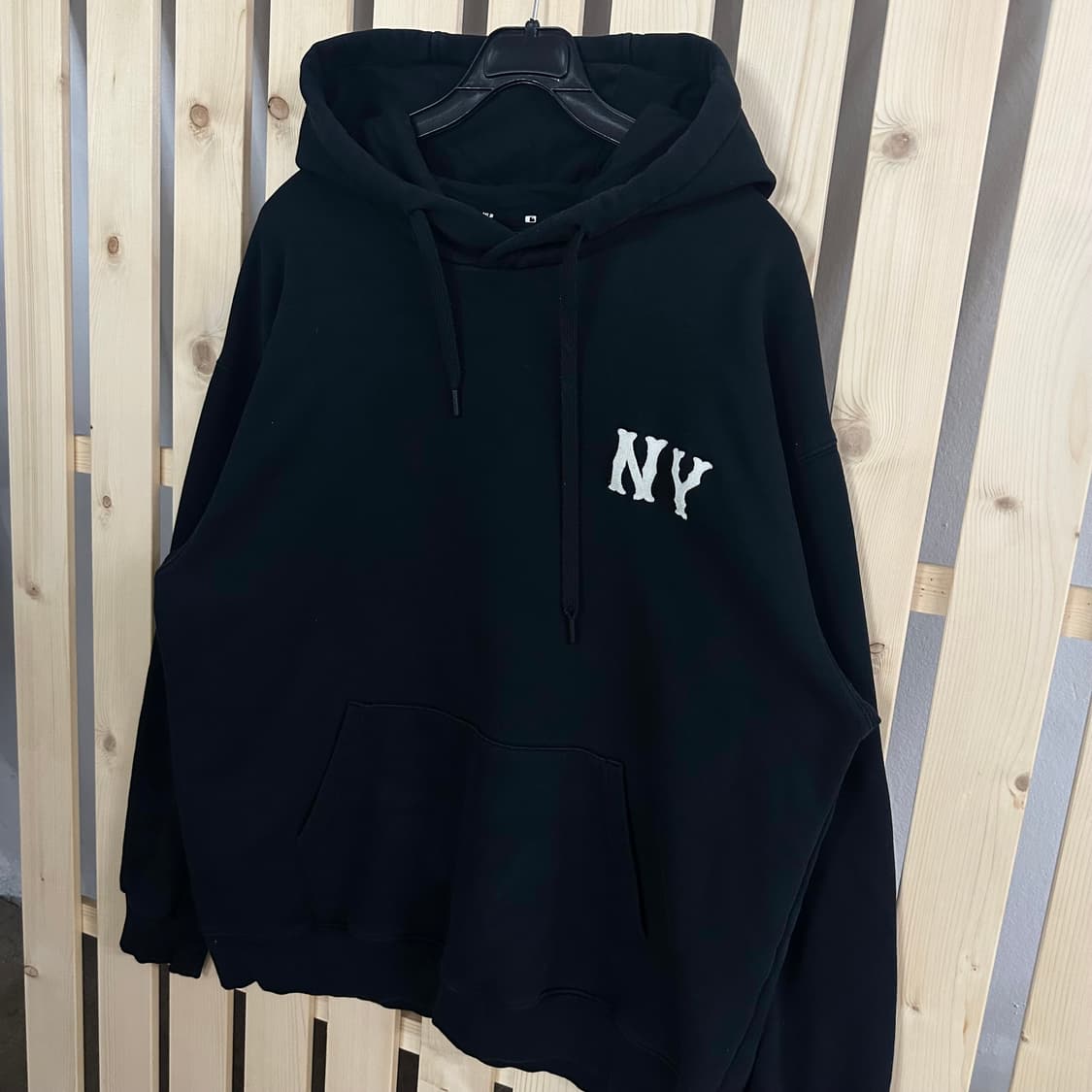 (L) MLB 블랙 NY 뉴욕 후드티 상품이미지2