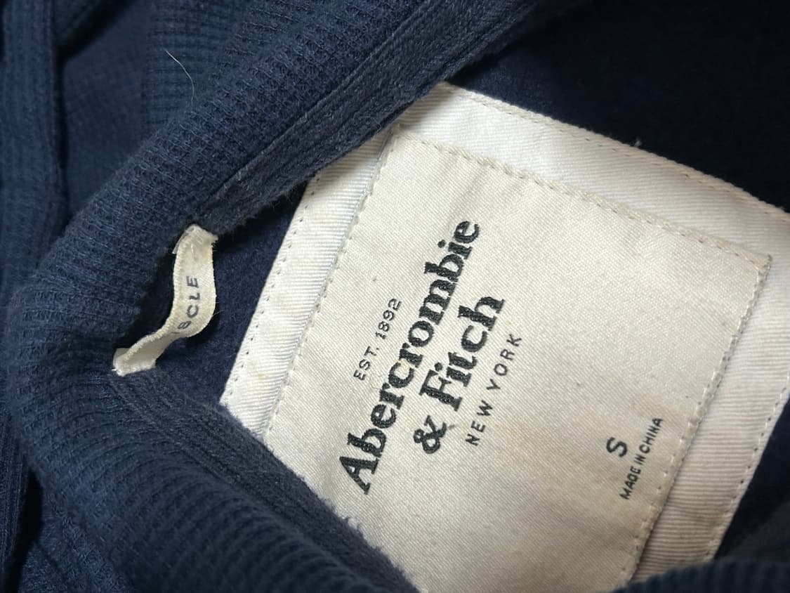 아베크롬비 사이드로고 네이비 후드집업 상품이미지3