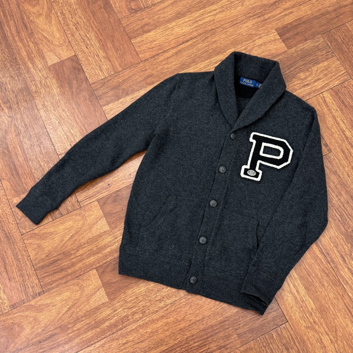 M 폴로 랄프로렌 P로고 숄카라 메리노 니트 가디건 상품이미지2