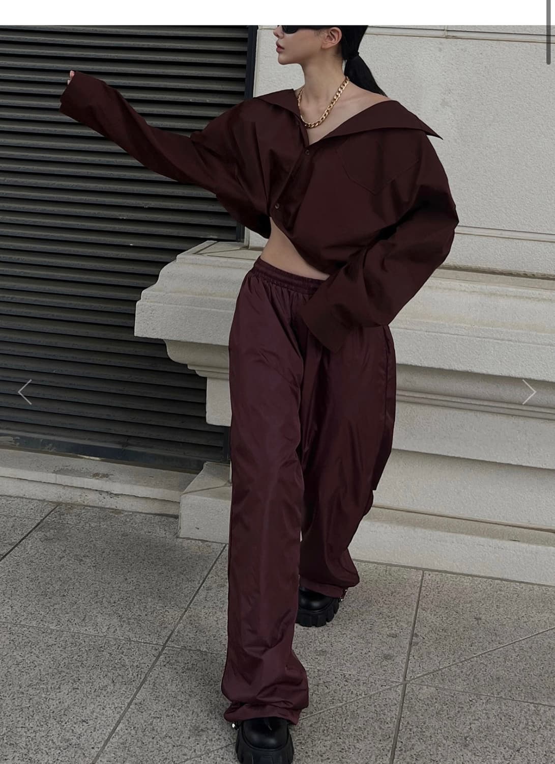 새상품) 랑거 뮈 언발 셔츠 네이비 상품이미지6