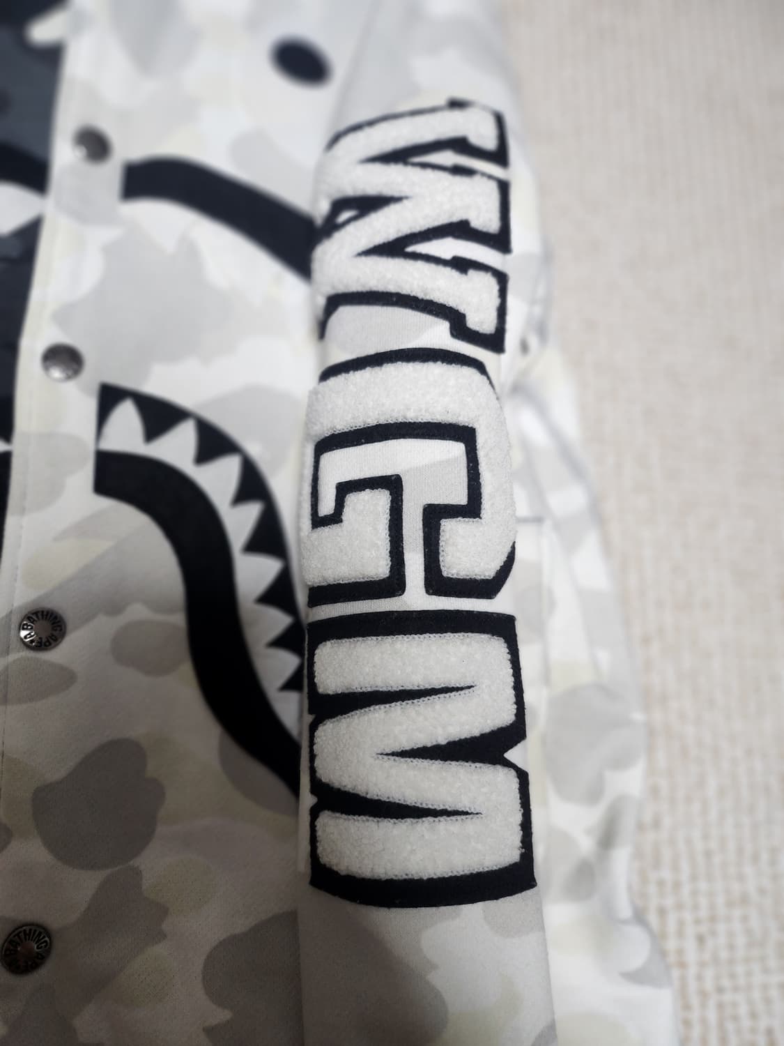 (희귀) 베이프 시티 카모 바시티 자켓 상품이미지6