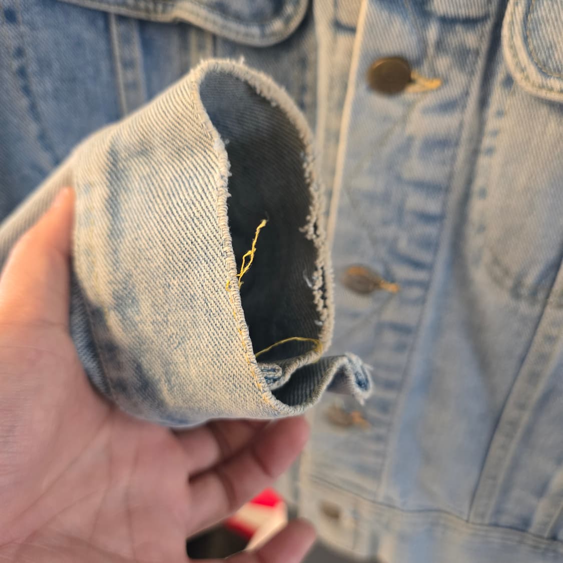 빈티지 Lee 라이더스 USA 데님 자켓 크롭핏 상품이미지7