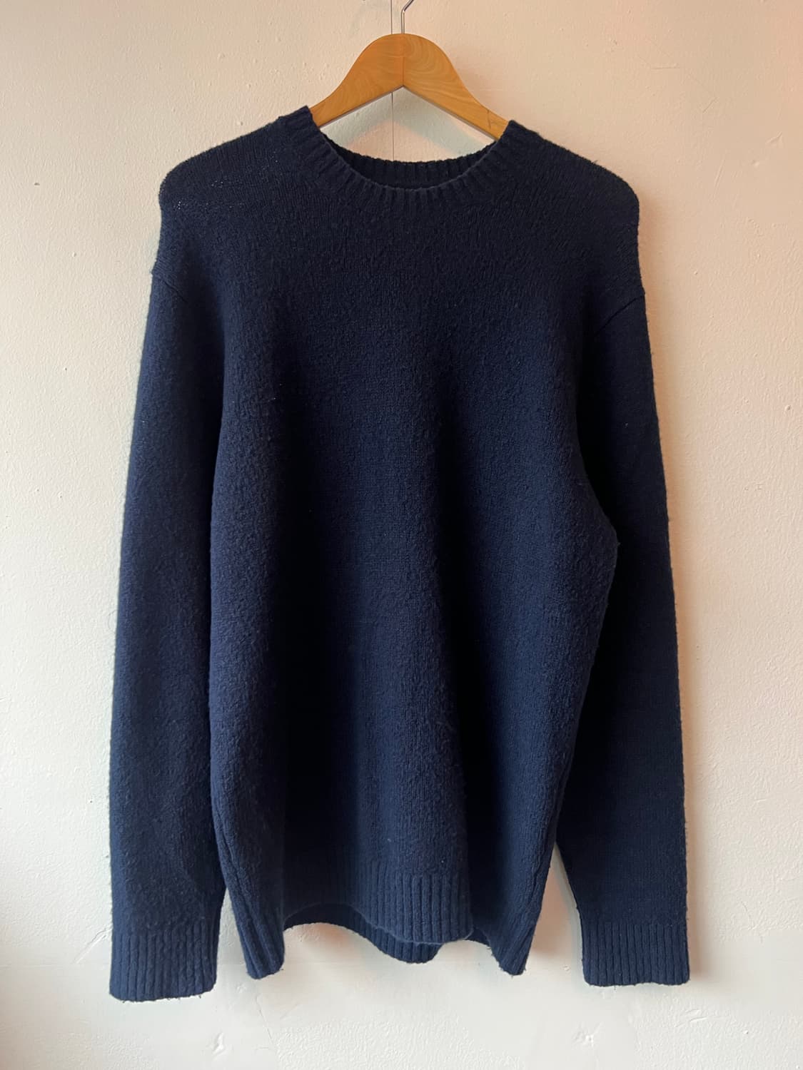 마시모뚜띠 남성 네이비 라운드울니트  상품이미지2