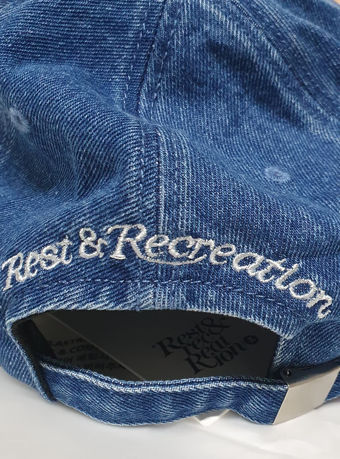 화이트 블루 진청 레스트앤레크레이션 데님 볼캡 모자   상품이미지8