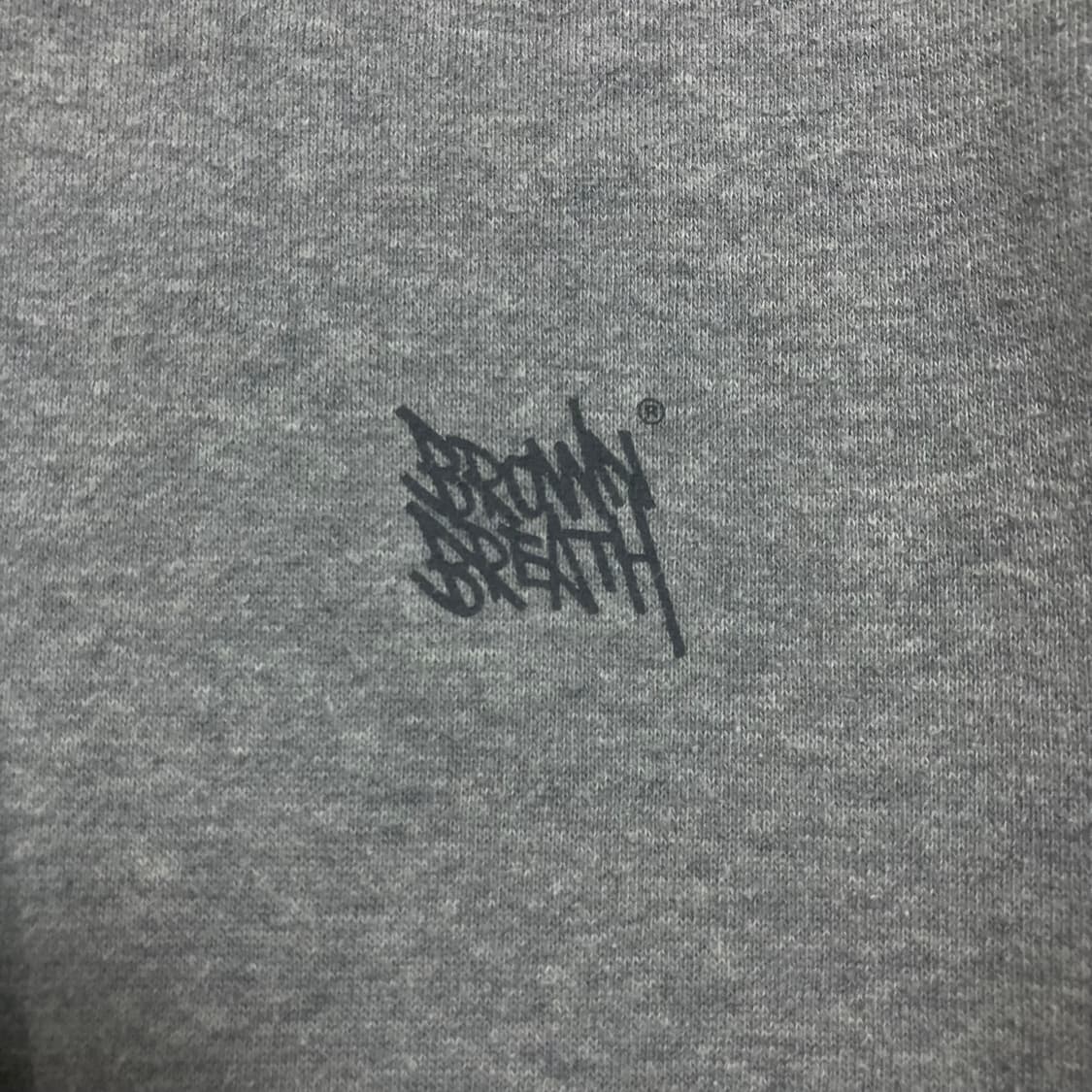 브라운브레스 빅로고 그레이 후드티 상품이미지3